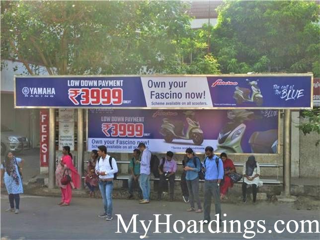 OOH Advertising Chennai, Bus Shelter Hoardings Agency at Vadapalani Sivan Kovil Bus Stop in chennai